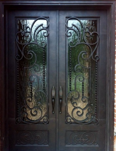 M2 Modern Transitional Iron Steel Door