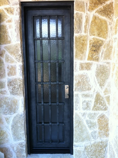 M2 Modern Transitional Iron Steel Door